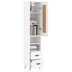 Greatstore Skříň highboard bílá 34,5 x 34 x 180 cm kompozitní dřevo