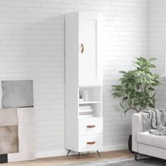 Vidaxl Skříň highboard bílá s vysokým leskem 34,5x34x180 cm kompozit