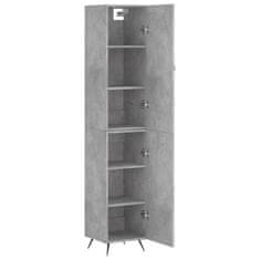 Greatstore Skříň highboard betonově šedá 34,5x34x180 cm kompozitní dřevo