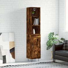 Greatstore Skříň highboard kouřový dub 34,5 x 34 x 180 cm kompozitní dřevo