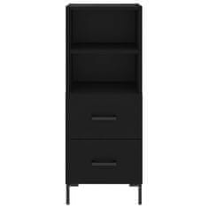 Greatstore Skříň highboard černá 34,5 x 34 x 180 cm kompozitní dřevo