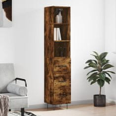 Greatstore Skříň highboard kouřový dub 34,5 x 34 x 180 cm kompozitní dřevo