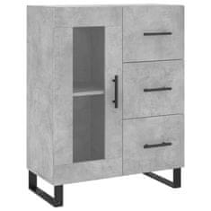 Greatstore Skříň highboard betonově šedá 69,5x34x180 cm kompozitní dřevo