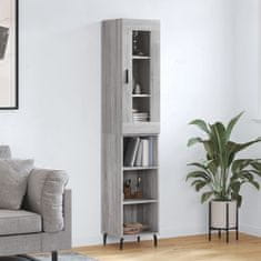 Greatstore Skříň highboard šedá sonoma 34,5 x 34 x 180 cm kompozitní dřevo