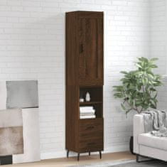 Greatstore Skříň highboard hnědý dub 34,5 x 34 x 180 cm kompozitní dřevo