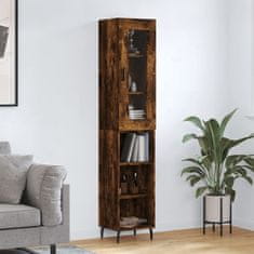 Greatstore Skříň highboard kouřový dub 34,5 x 34 x 180 cm kompozitní dřevo