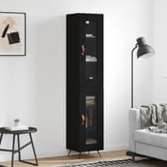 Greatstore Skříň highboard černá 34,5 x 34 x 180 cm kompozitní dřevo