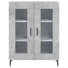 Greatstore Skříň highboard betonově šedá 69,5x34x180 cm kompozitní dřevo