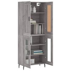 Greatstore Skříň highboard šedá sonoma 69,5 x 34 x 180 cm kompozitní dřevo