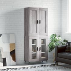 Vidaxl Skříň highboard šedá sonoma 69,5 x 34 x 180 cm kompozitní dřevo