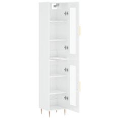 Vidaxl Skříň highboard bílá s vysokým leskem 34,5x34x180 cm kompozit