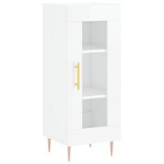 Vidaxl Skříň highboard bílá s vysokým leskem 34,5x34x180 cm kompozit