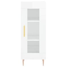 Vidaxl Skříň highboard bílá s vysokým leskem 34,5x34x180 cm kompozit