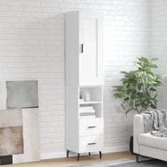 Greatstore Skříň highboard bílá 34,5 x 34 x 180 cm kompozitní dřevo