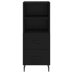 Greatstore Skříň highboard černá 34,5 x 34 x 180 cm kompozitní dřevo