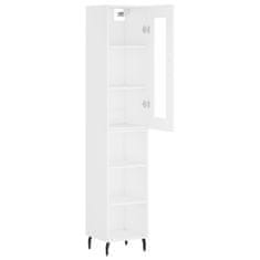 Greatstore Skříň highboard bílá 34,5 x 34 x 180 cm kompozitní dřevo