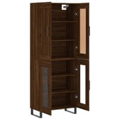 Vidaxl Skříň highboard hnědý dub 69,5 x 34 x 180 cm kompozitní dřevo