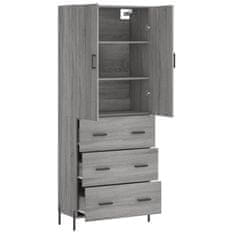 Vidaxl Skříň highboard šedá sonoma 69,5 x 34 x 180 cm kompozitní dřevo