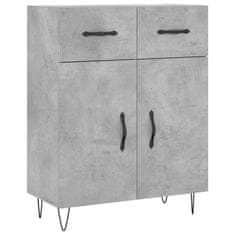 Greatstore Skříň highboard betonově šedá 69,5x34x180 cm kompozitní dřevo