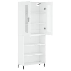 Greatstore Skříň highboard bílá 69,5 x 34 x 180 cm kompozitní dřevo