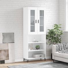 Greatstore Skříň highboard bílá 69,5 x 34 x 180 cm kompozitní dřevo