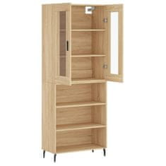 Greatstore Skříň highboard dub sonoma 69,5 x 34 x 180 cm kompozitní dřevo