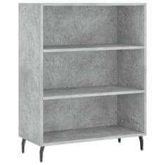 Greatstore Skříň highboard betonově šedá 69,5x34x180 cm kompozitní dřevo