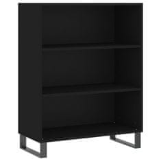 Greatstore Skříň highboard černá 69,5 x 34 x 180 cm kompozitní dřevo