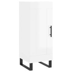 Greatstore Skříň highboard bílá s vysokým leskem 34,5x34x180 cm kompozit