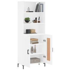 Greatstore Skříň highboard bílá 69,5 x 34 x 180 cm kompozitní dřevo