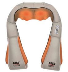 Bass Shiatsu masážní přístroj na krk, šíji a záda, bílý BP-BH12821