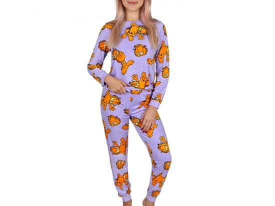 sarcia.eu Garfield Dámské pyžamo s dlouhým rukávem, fialové pyžamo XXS