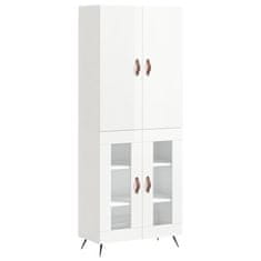 Vidaxl Skříň highboard lesklá bílá 69,5 x 34 x 180 cm kompozitní dřevo