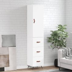 Greatstore Skříň highboard bílá 34,5 x 34 x 180 cm kompozitní dřevo