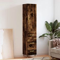 Greatstore Skříň highboard kouřový dub 34,5 x 34 x 180 cm kompozitní dřevo