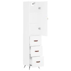 Greatstore Skříň highboard bílá 34,5 x 34 x 180 cm kompozitní dřevo