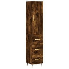 Vidaxl Skříň highboard kouřový dub 34,5 x 34 x 180 cm kompozitní dřevo