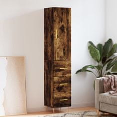 Greatstore Skříň highboard kouřový dub 34,5 x 34 x 180 cm kompozitní dřevo