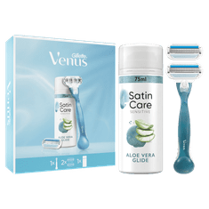 Gillette Venus Smooth Holicí strojek + 2 ks náhradní hlavice + Gillette Satin Care Gel na holení