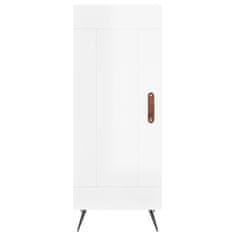 Greatstore Skříň highboard bílá s vysokým leskem 34,5x34x180 cm kompozit