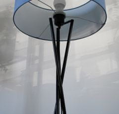 LYSNE.PL Stojací lampa se stínidlem, osvětlení, E27, 60W, 230V, kovový stativ, TOKIO, černá, bílá