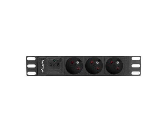 shumee Lanberg PDU-03E-0200-BK RACK lišta (3 x Typ E; 16 A (3680 W); 2m; černá)