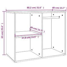 Vidaxl Toaletní skříňka betonově šedá 80 x 40 x 65 cm kompozitní dřevo