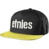 kšiltovka ETNIES Corp Snapback BLACK/WHITE/YELLOW One Size