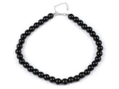 Kraftika 1ks černá perlový náhrdelník, náhrdelníky, bižuterie