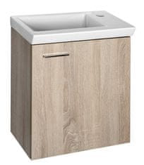 AQUALINE ZOJA/KERAMIA FRESH umyvadlová skříňka 44x50x25,3cm, dub platin 51046DP - Aqualine