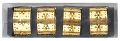Anděl Přerov Kroužky na ubrousky kovové zlaté 4,5 cm, 4 ks 