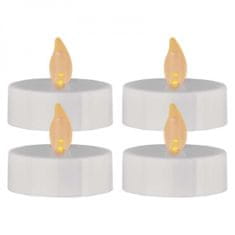 Anděl Přerov Svíčky LED svítící jantarové, 5,8 cm, 4 ks bílé