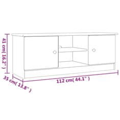 Vidaxl TV skříňka ALTA 112 x 35 x 41 cm masivní borové dřevo