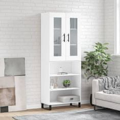 Greatstore Skříň highboard bílá 69,5 x 34 x 180 cm kompozitní dřevo